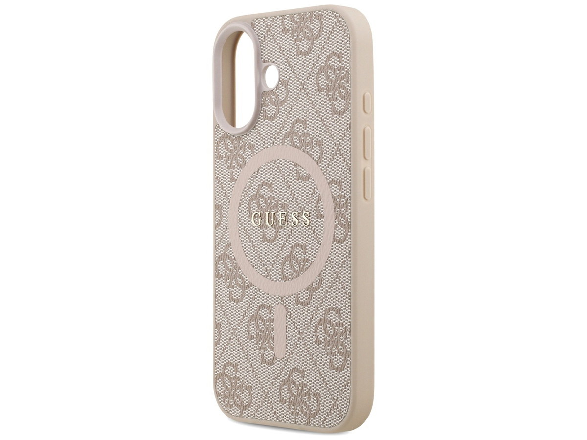 Guess Monogram iPhone 17 hoesje - MagSafe Case Roze