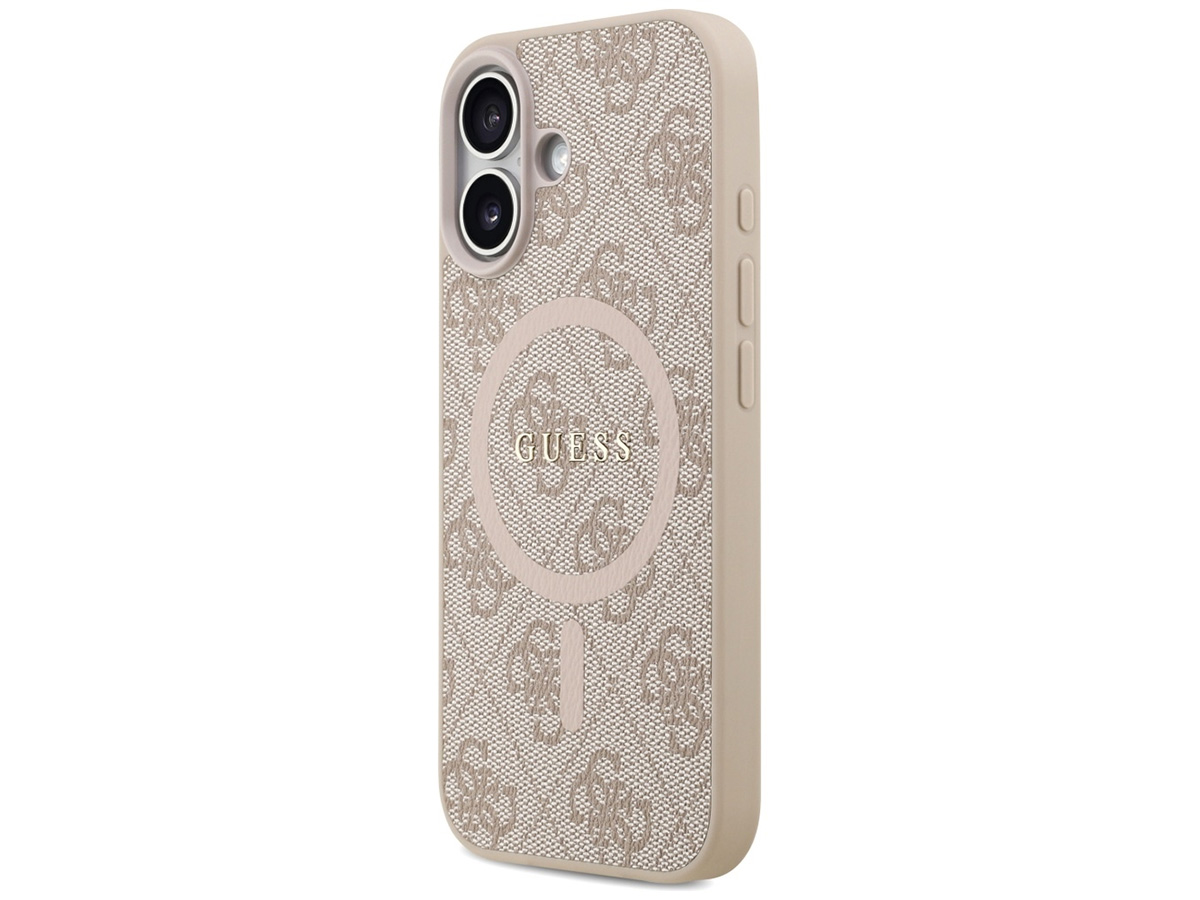 Guess Monogram iPhone 17 hoesje - MagSafe Case Roze