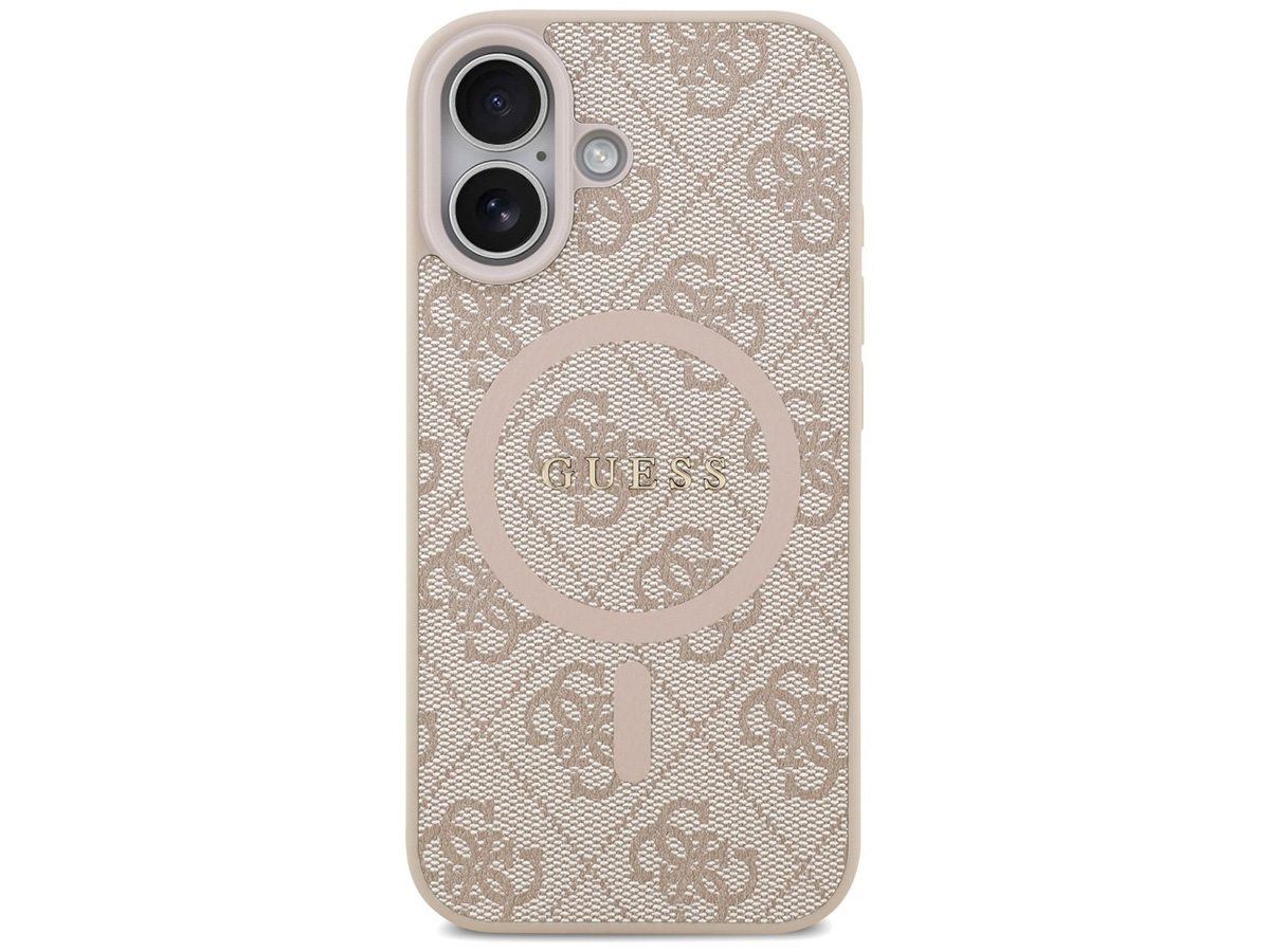 Guess Monogram iPhone 17 hoesje - MagSafe Case Roze