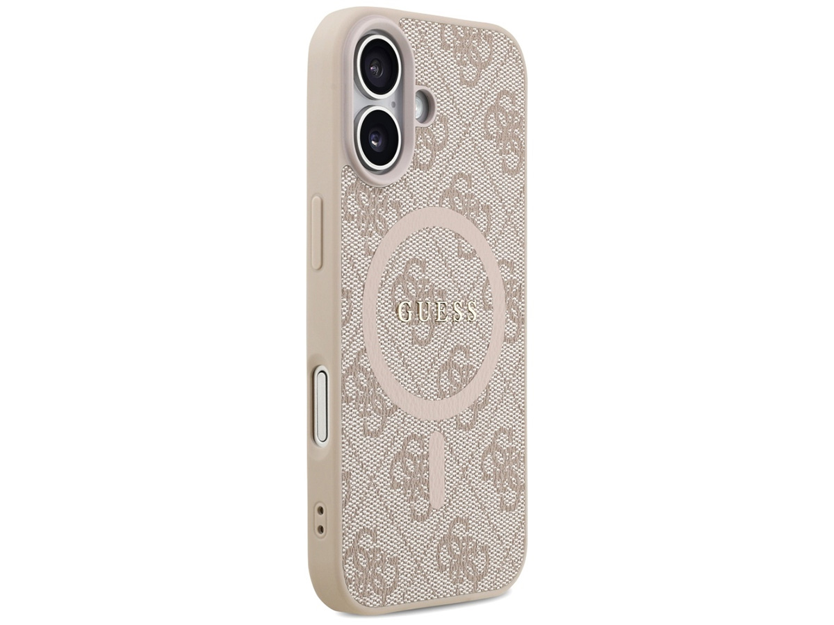Guess Monogram iPhone 17 hoesje - MagSafe Case Roze
