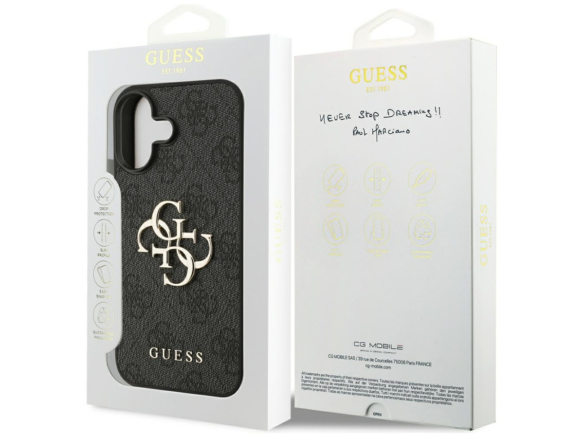 Guess Big 4G Monogram MagSafe Case Grijs - iPhone 17 hoesje