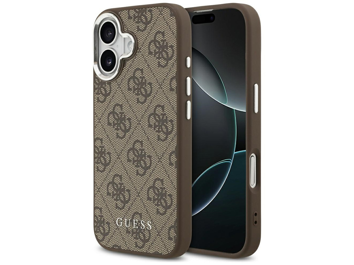 Guess Classic Monogram MagSafe Case Bruin - iPhone 17 hoesje