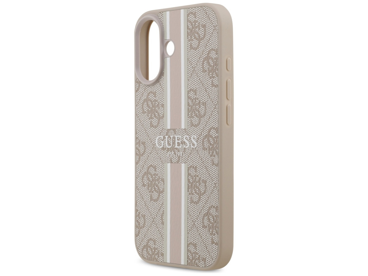 Guess Varsity Monogram MagSafe Case Roze - iPhone 17 hoesje