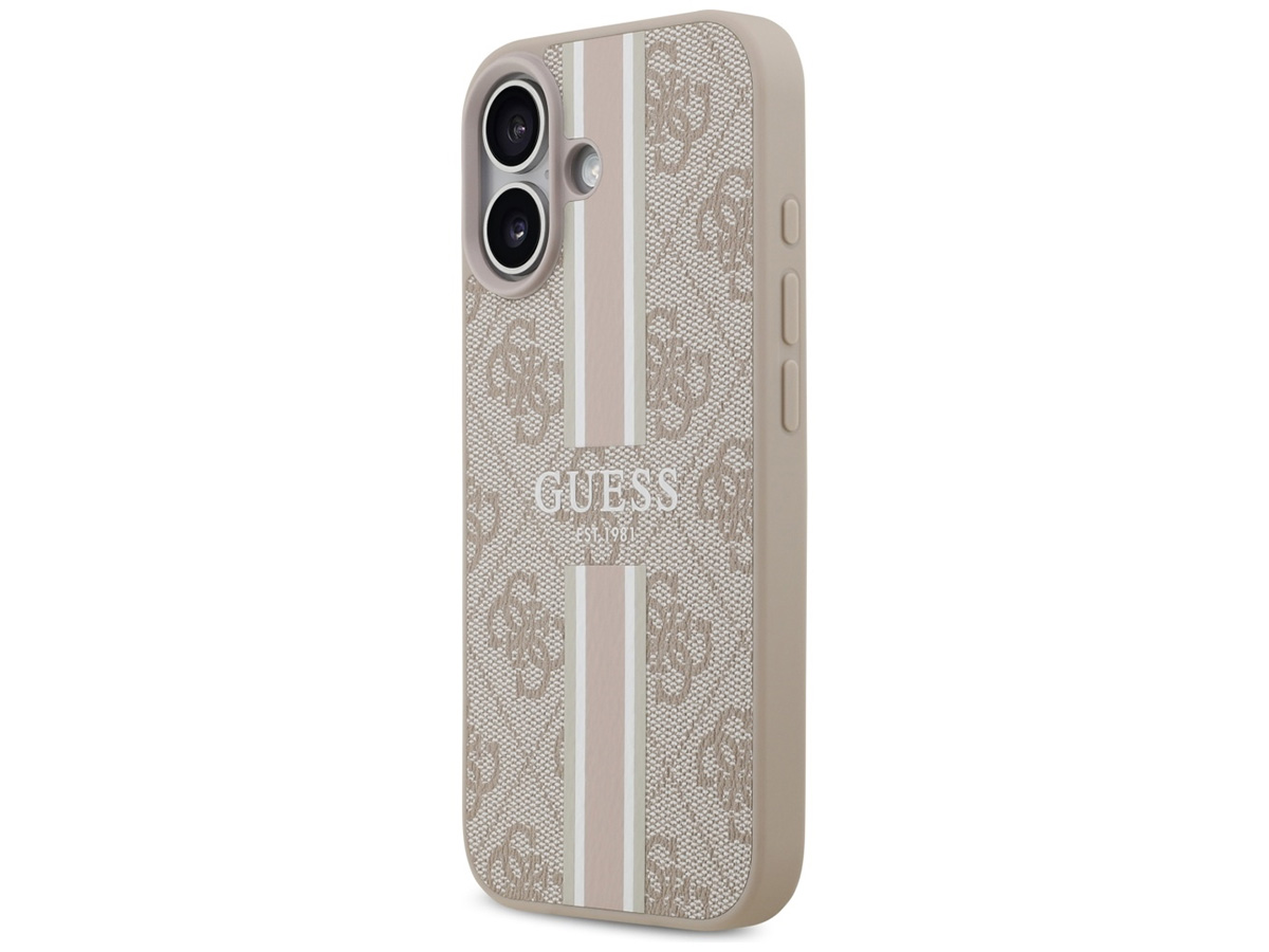 Guess Varsity Monogram MagSafe Case Roze - iPhone 17 hoesje