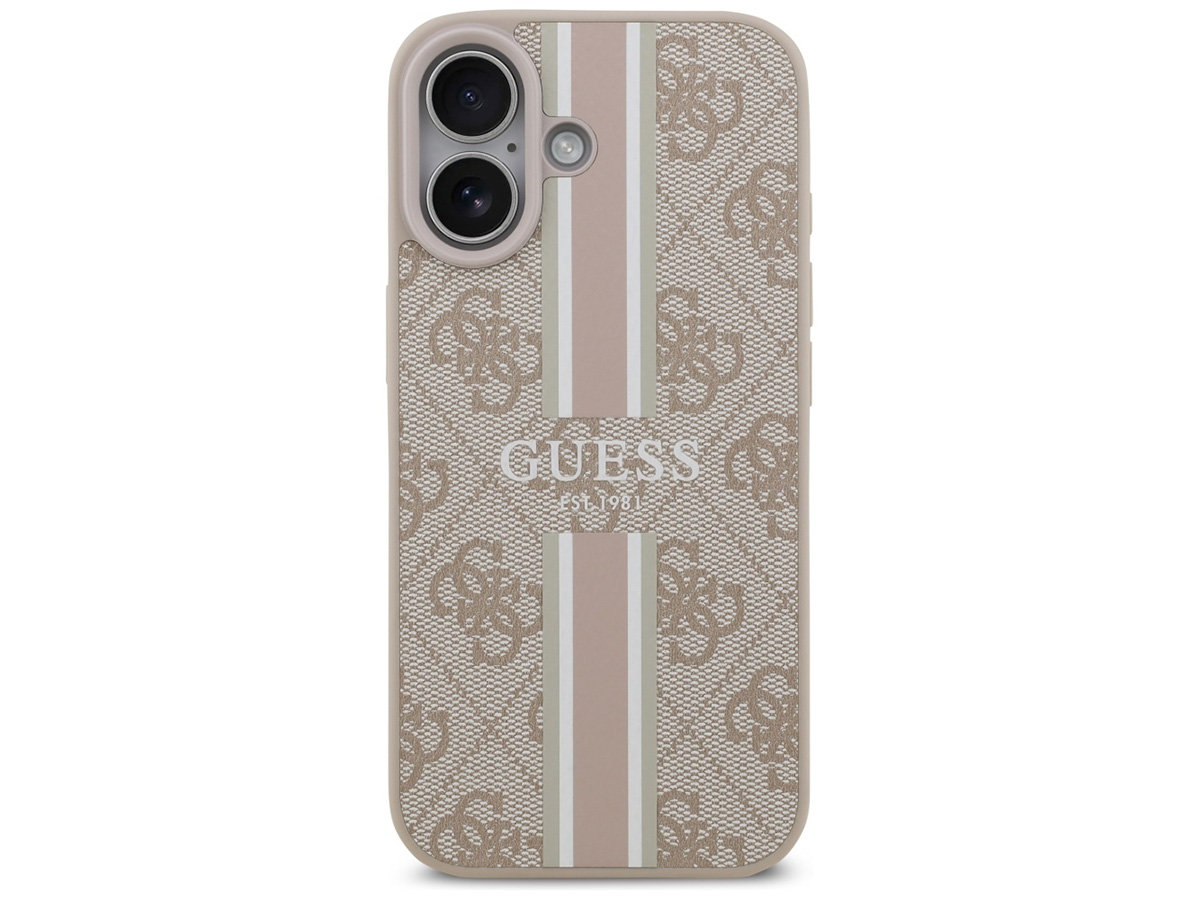 Guess Varsity Monogram MagSafe Case Roze - iPhone 17 hoesje