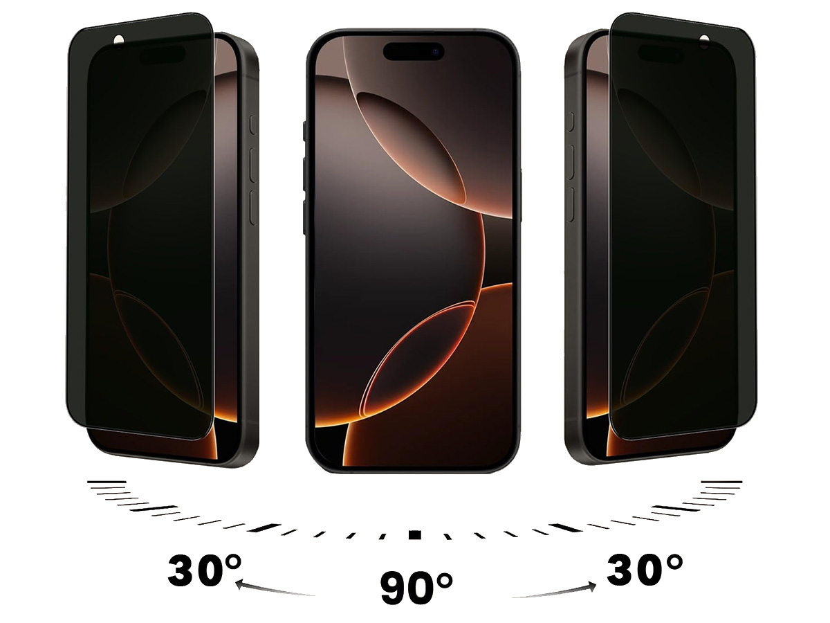 iPhone 17 Privacy Screenprotector Glas Edge to Edge Full Cover