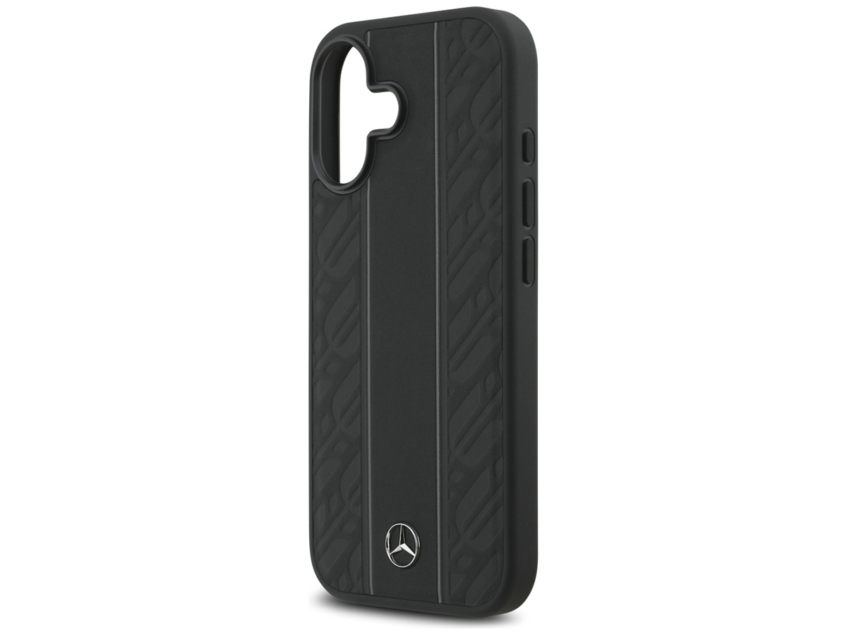 Mercedes-Benz iPhone 17 hoesje - Leaves Leather Case MagSafe Zwart