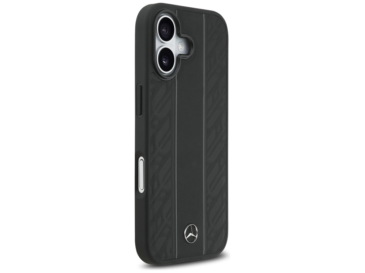 Mercedes-Benz iPhone 17 hoesje - Leaves Leather Case MagSafe Zwart