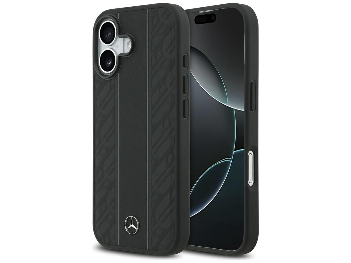 Mercedes-Benz iPhone 17 hoesje - Leaves Leather Case MagSafe Zwart