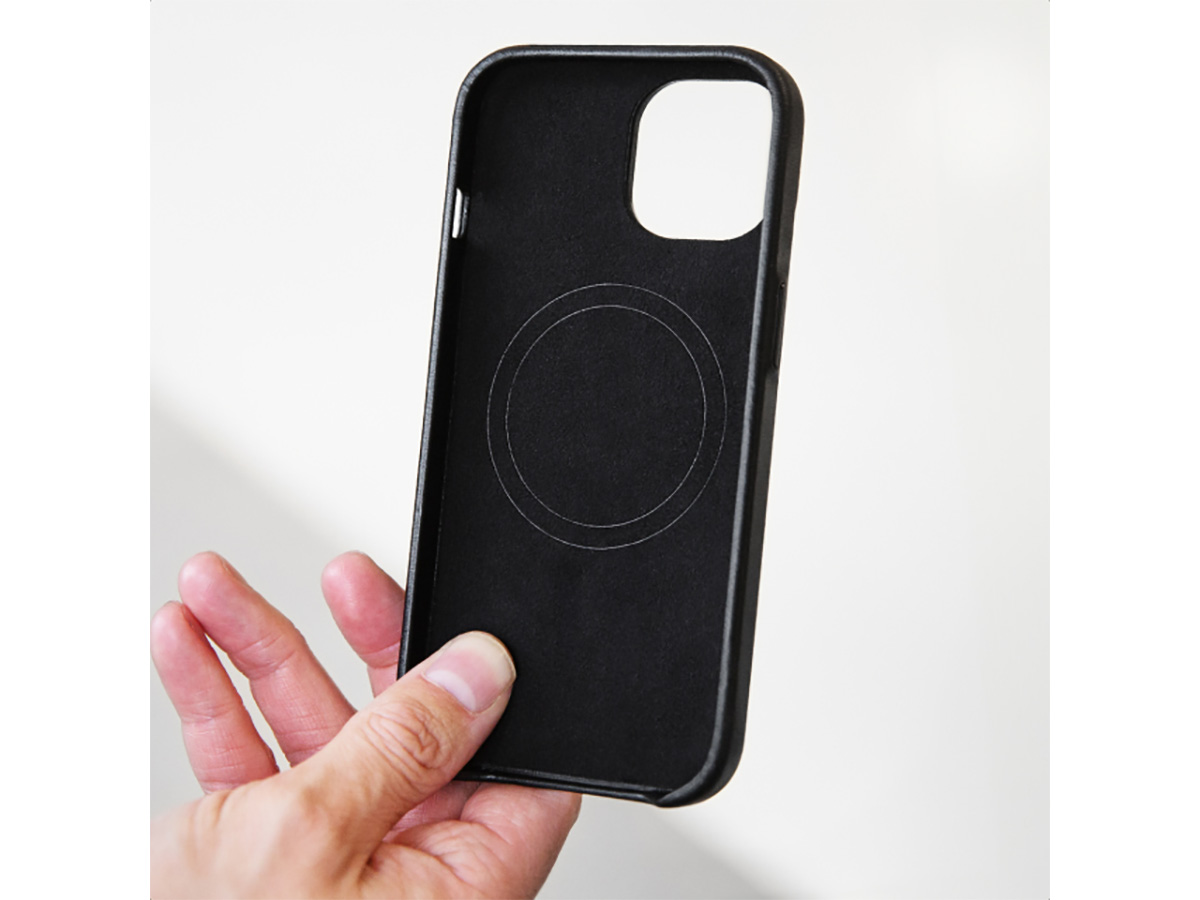 Mobilize MagSafe Leather Case Zwart - iPhone 17 hoesje