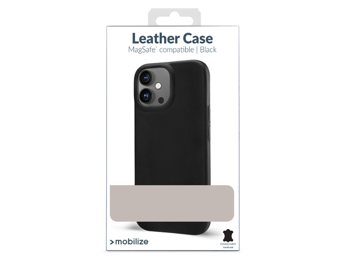 Mobilize MagSafe Leather Case Zwart - iPhone 17 hoesje