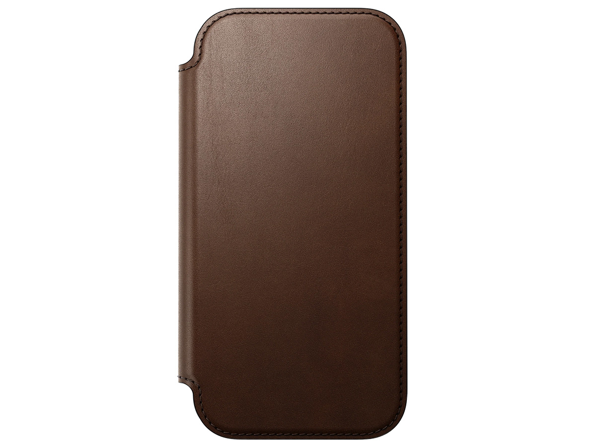 Nomad Modern Leather Folio Bruin - iPhone 17 hoesje