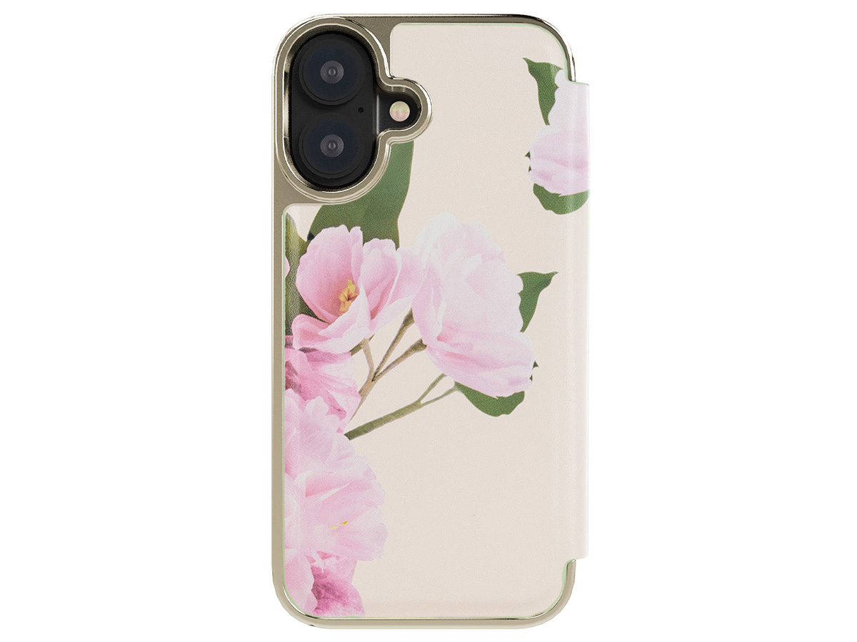 Ted Baker Flower Placement Mirror Folio Case - iPhone 17 Hoesje