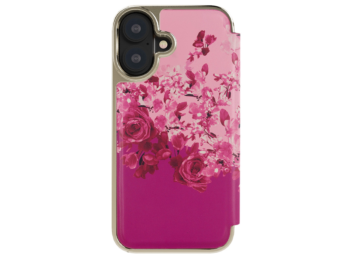 Ted Baker Scattered Flowers Mirror Folio Case - iPhone 17 Hoesje