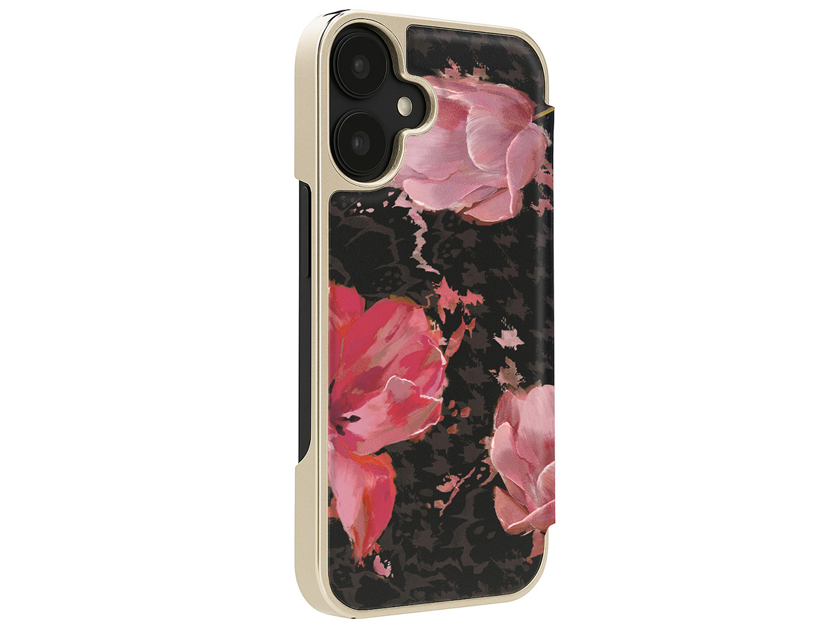 Ted Baker Tulip Pink Mirror Folio Case - iPhone 17 Hoesje
