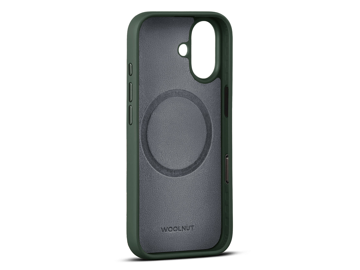 Woolnut Leather Case Groen - iPhone 17 hoesje