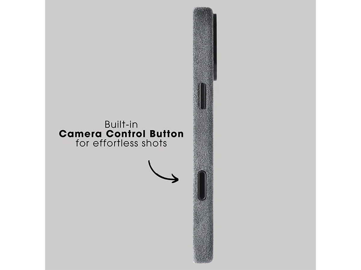 Alcanside Alcantara iPhone 17 Pro hoesje MagSafe Case - Nardo Grey