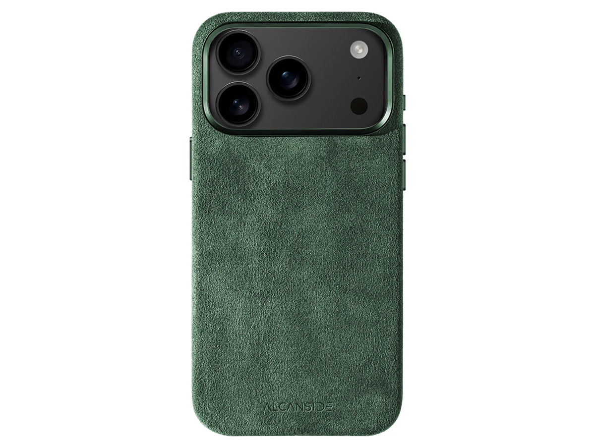Alcanside Alcantara iPhone 17 Pro hoesje MagSafe Case - Midnight Green