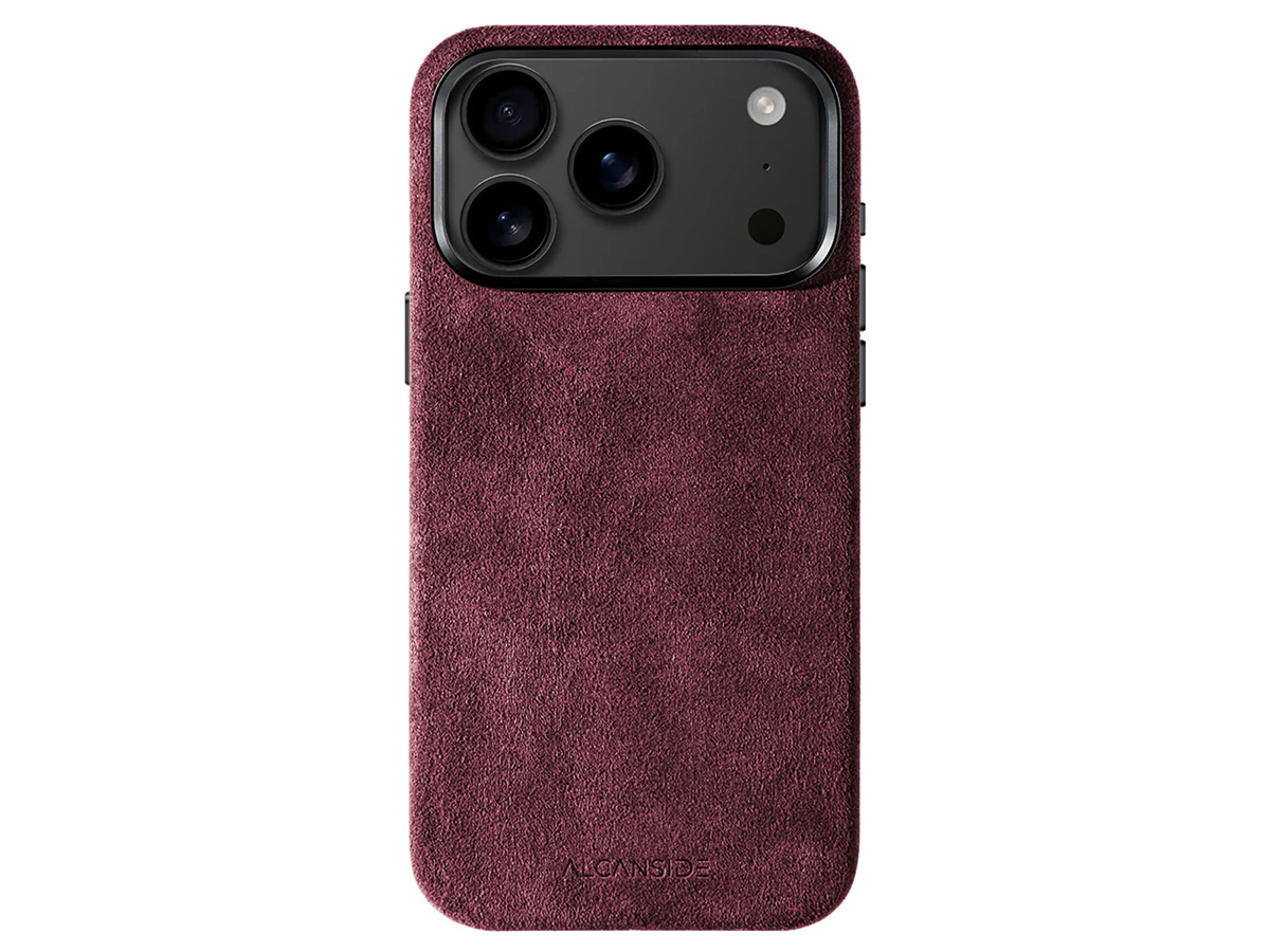 Alcanside Alcantara iPhone 17 Pro hoesje MagSafe Case - Wine Red