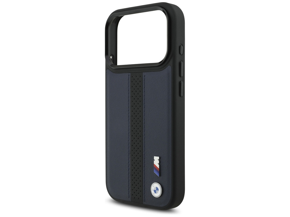 BMW M iPhone 17 Pro hoesje - Perforated PU Case met MagSafe Blauw