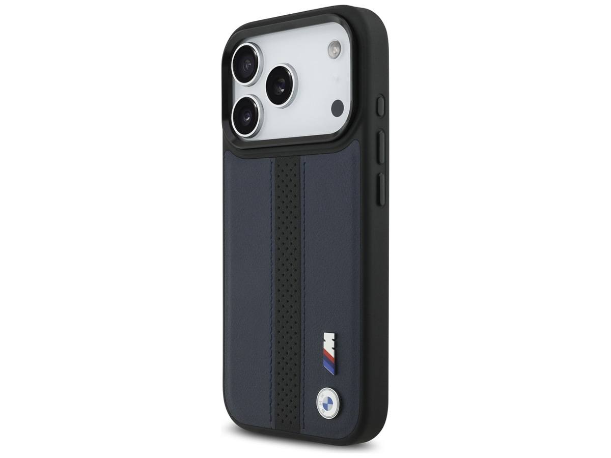 BMW M iPhone 17 Pro hoesje - Perforated PU Case met MagSafe Blauw