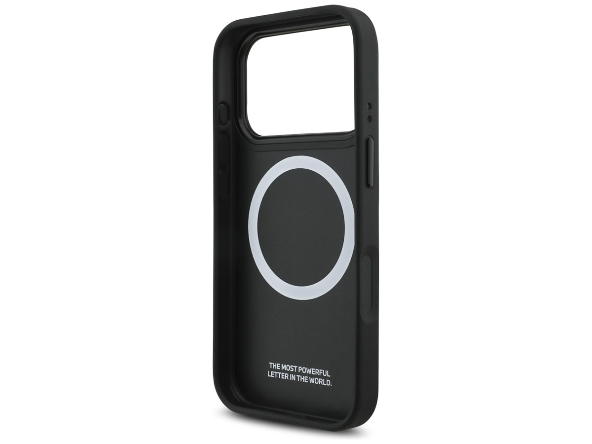 BMW M Tricolor iPhone 17 Pro hoesje - Perforated Leather Case met MagSafe
