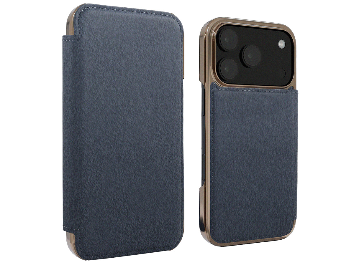 Greenwich Blake Leather Folio Portofino Blue - iPhone 17 Pro Hoesje