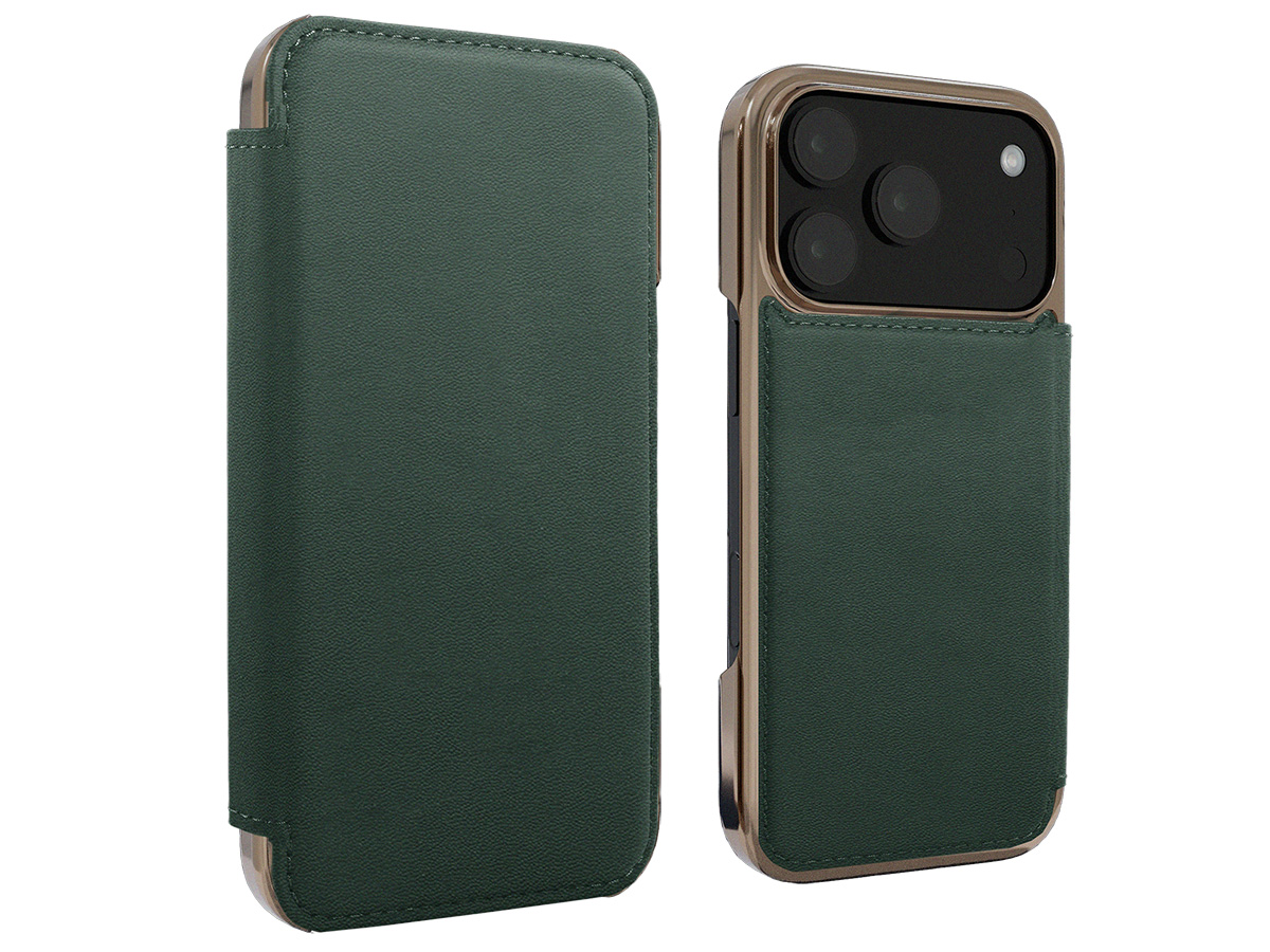 Greenwich Blake Leather Folio Buckingham Green - iPhone 17 Pro Hoesje