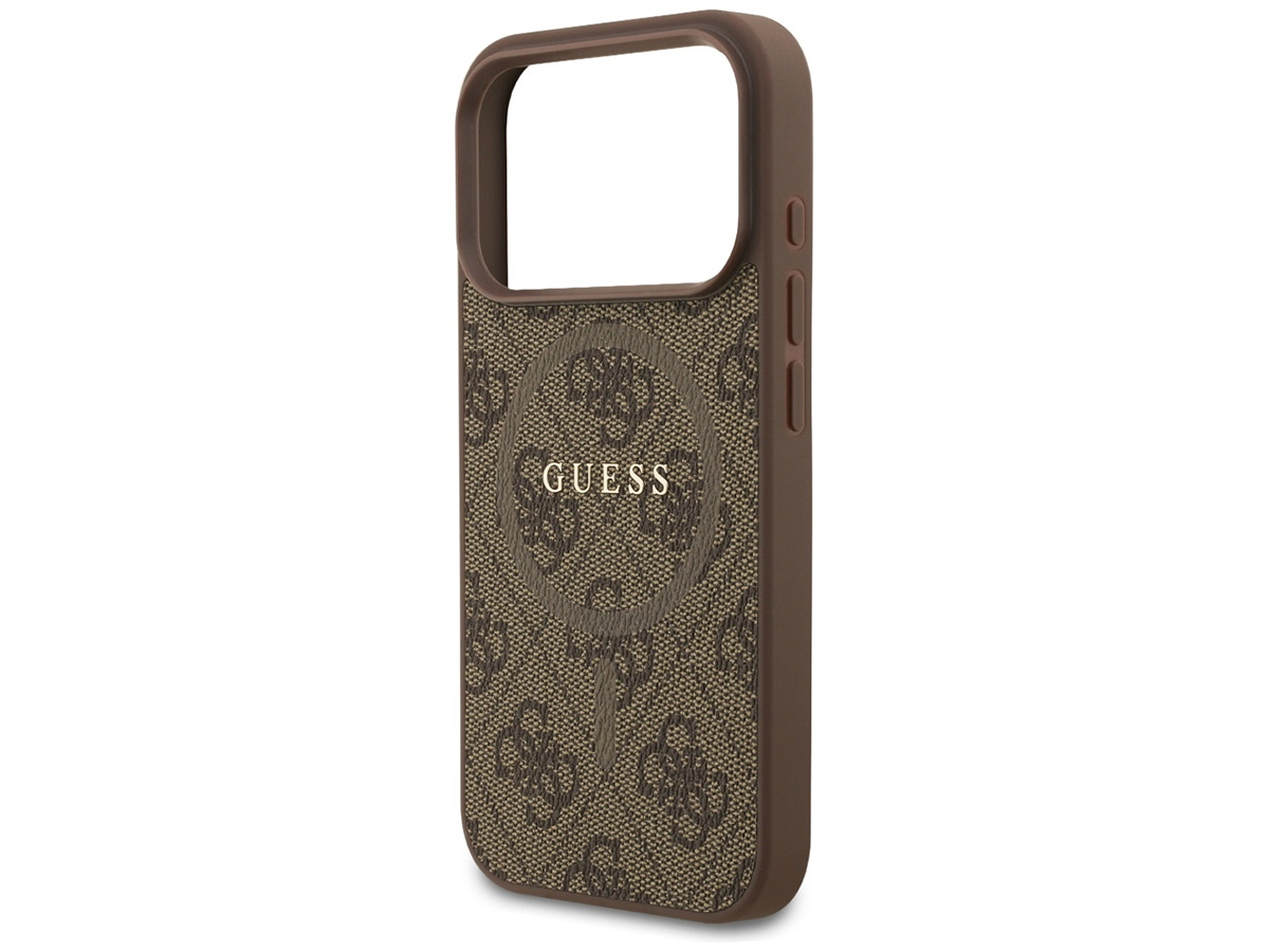 Guess Monogram iPhone 17 Pro hoesje - MagSafe Case Bruin