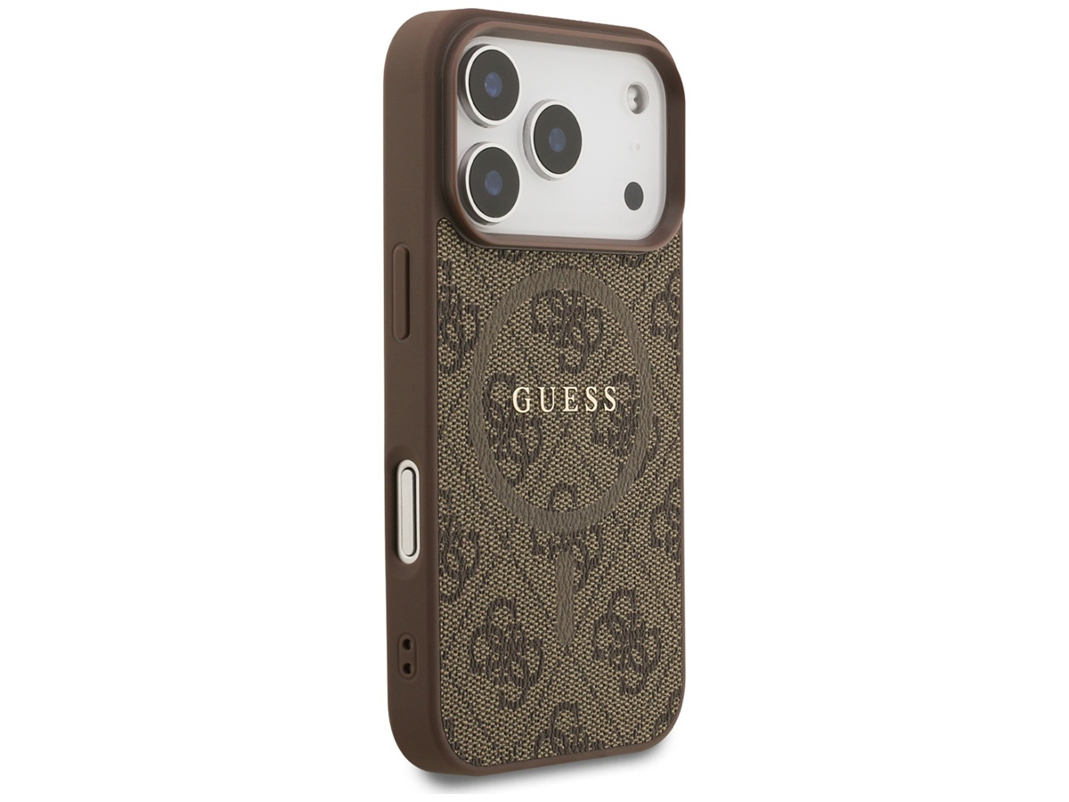 Guess Monogram iPhone 17 Pro hoesje - MagSafe Case Bruin