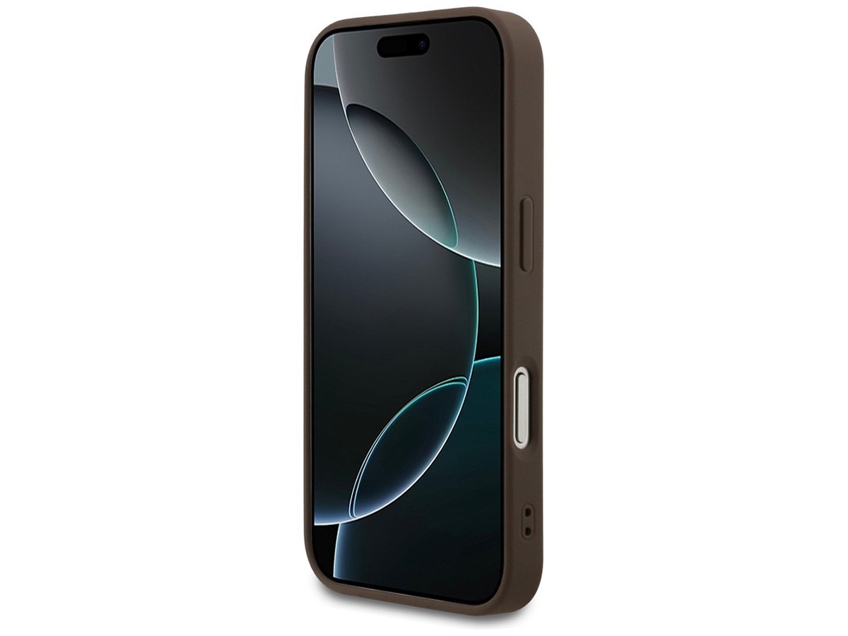Guess Monogram iPhone 17 Pro hoesje - MagSafe Case Bruin