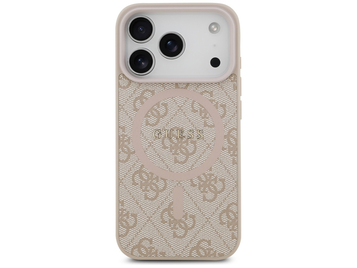Guess Monogram iPhone 17 Pro hoesje - MagSafe Case Roze