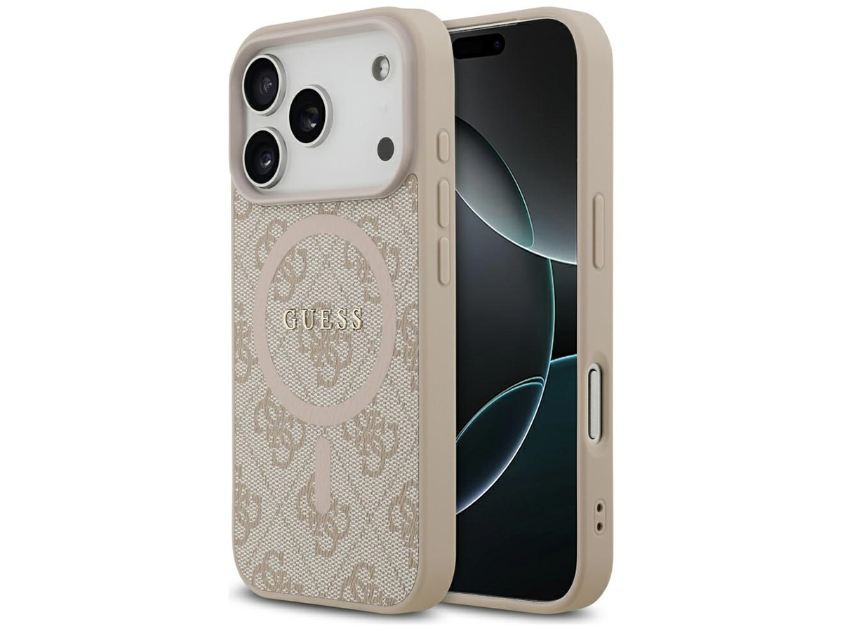Guess Monogram iPhone 17 Pro hoesje - MagSafe Case Roze