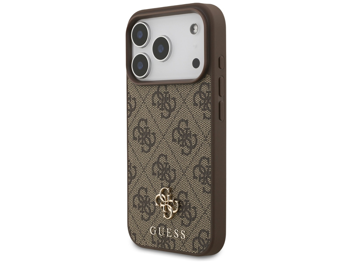 Guess 4G Monogram MagSafe Case Bruin - iPhone 17 Pro hoesje