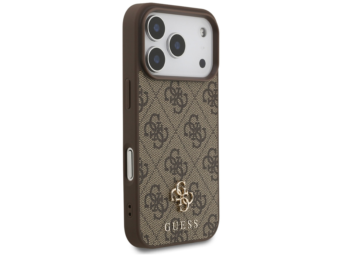 Guess 4G Monogram MagSafe Case Bruin - iPhone 17 Pro hoesje