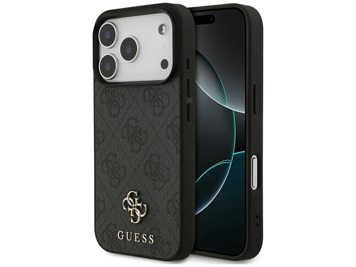 Guess 4G Monogram MagSafe Case Grijs - iPhone 17 Pro hoesje