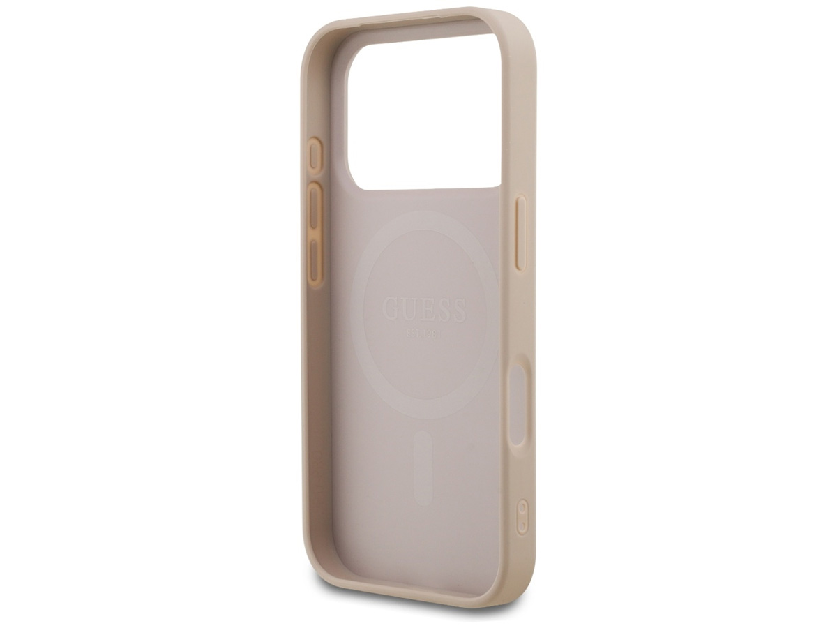 Guess 4G Monogram MagSafe Case Roze - iPhone 17 Pro hoesje
