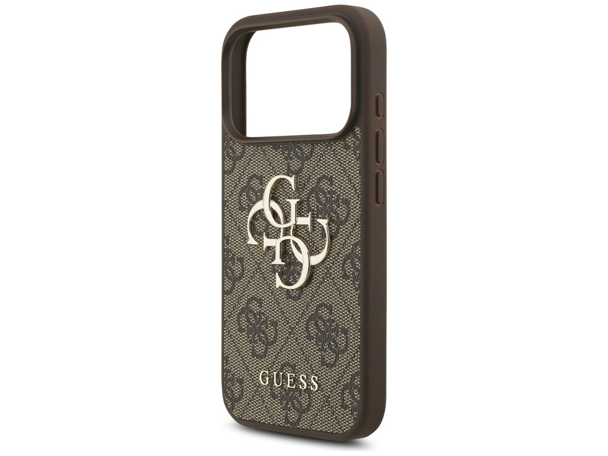 Guess Big 4G Monogram iPhone 17 Pro hoesje MagSafe Case Bruin
