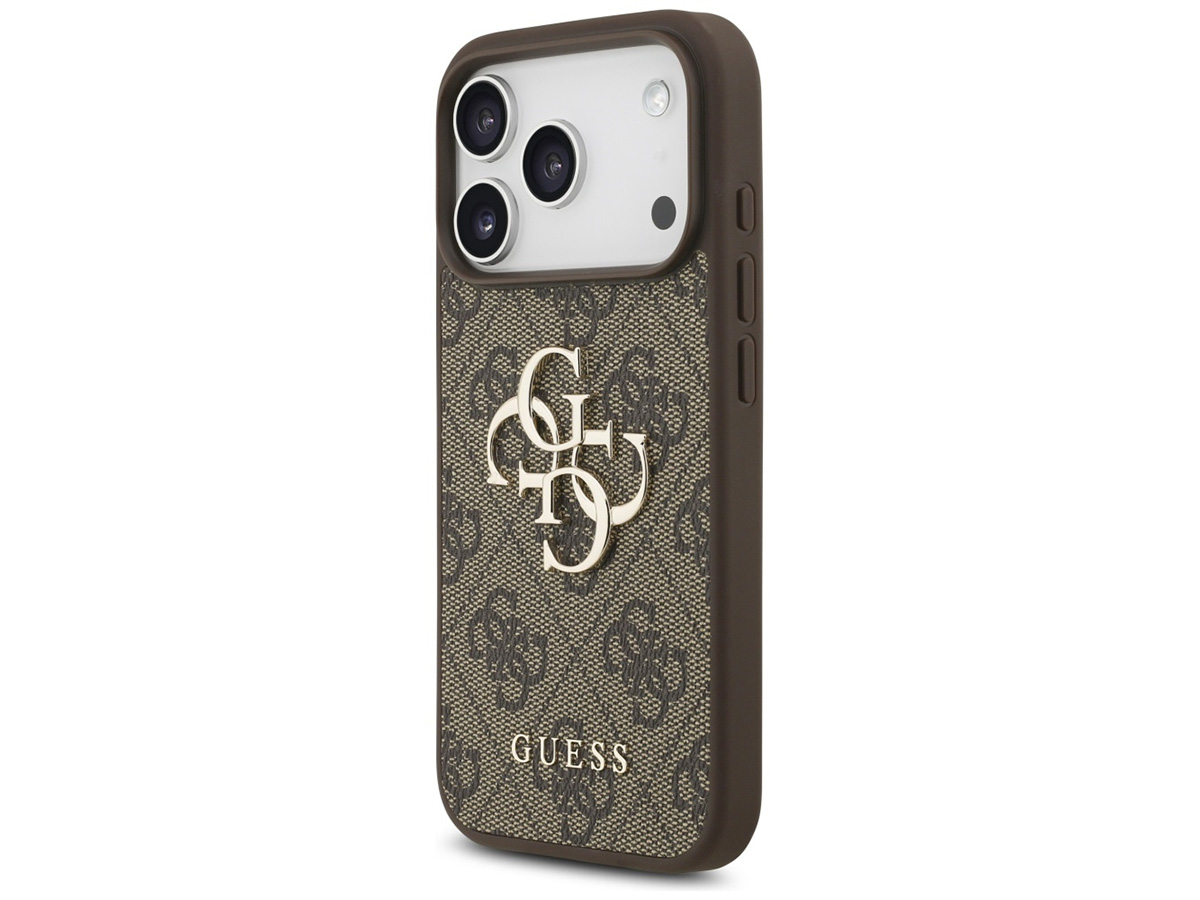 Guess Big 4G Monogram iPhone 17 Pro hoesje MagSafe Case Bruin