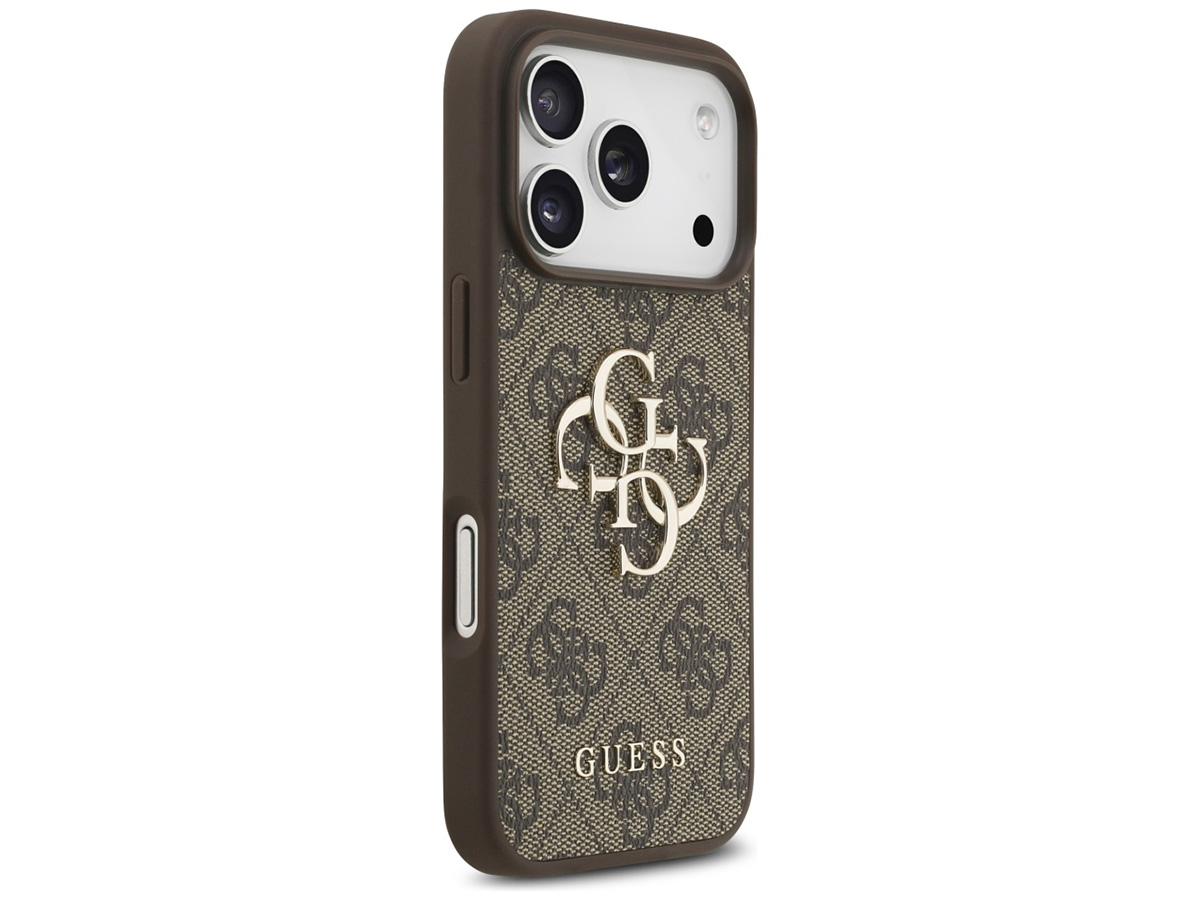 Guess Big 4G Monogram iPhone 17 Pro hoesje MagSafe Case Bruin