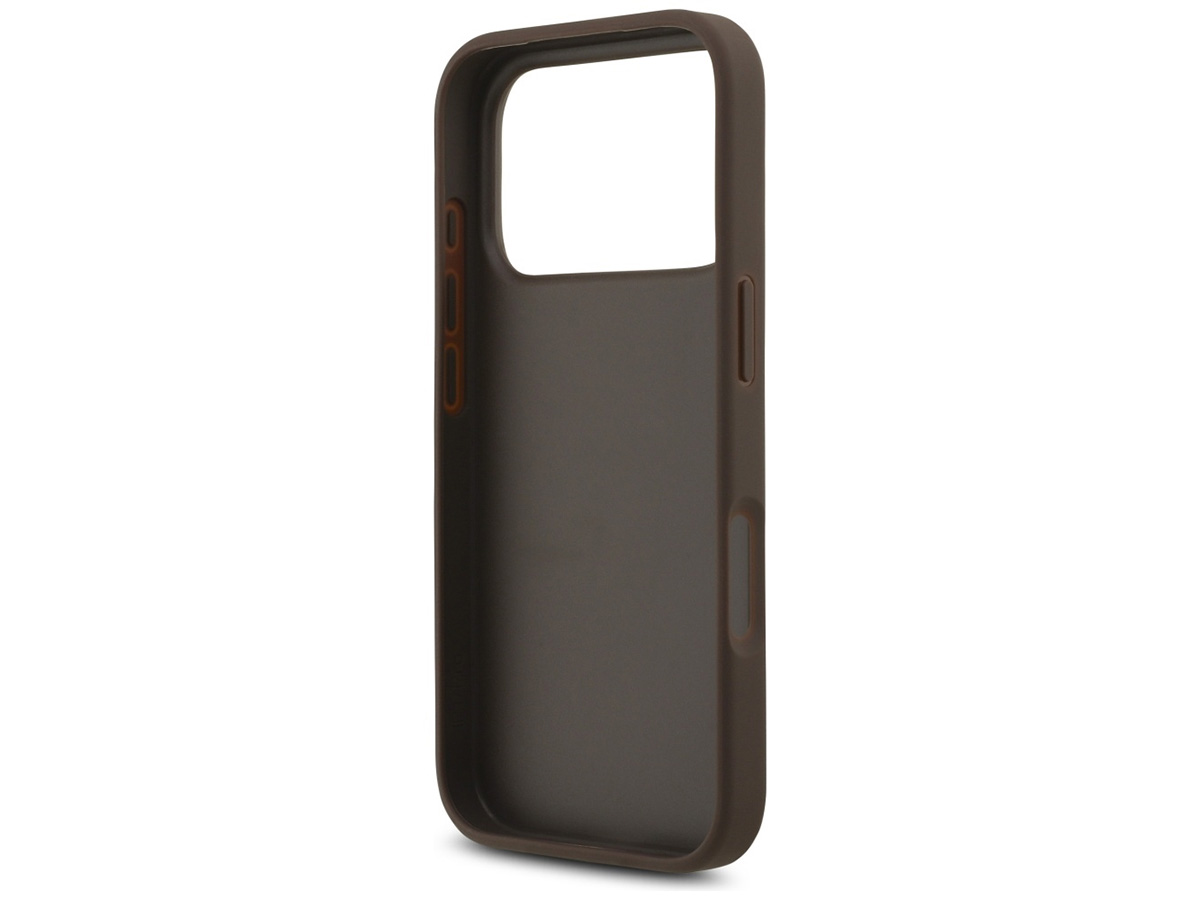 Guess Big 4G Monogram iPhone 17 Pro hoesje MagSafe Case Bruin