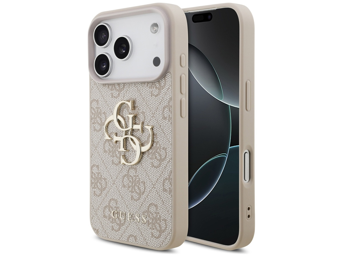 Guess Big 4G Monogram iPhone 17 Pro hoesje MagSafe Case Roze