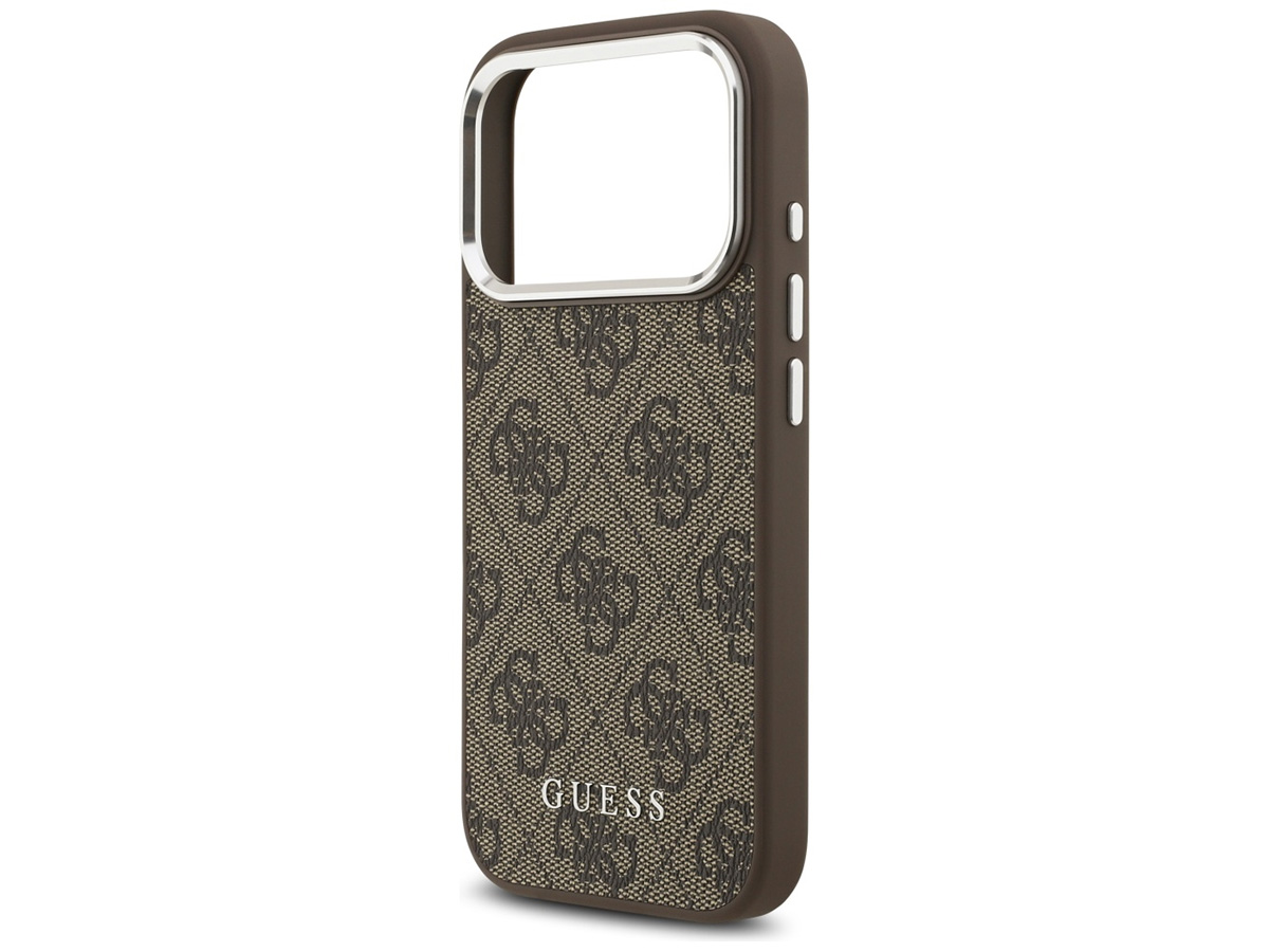 Guess Classic Monogram MagSafe Case Bruin - iPhone 17 Pro hoesje
