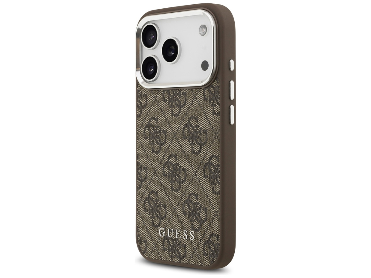 Guess Classic Monogram MagSafe Case Bruin - iPhone 17 Pro hoesje