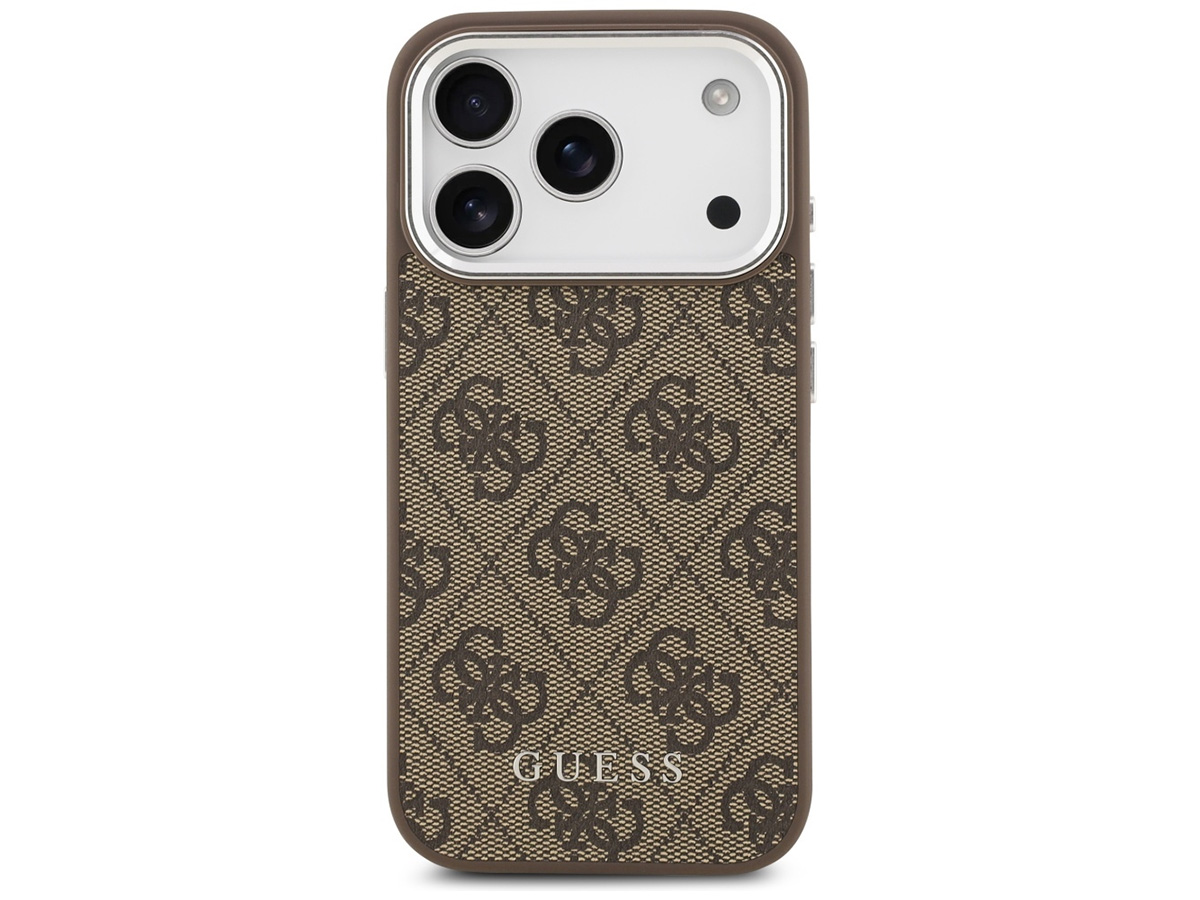 Guess Classic Monogram MagSafe Case Bruin - iPhone 17 Pro hoesje
