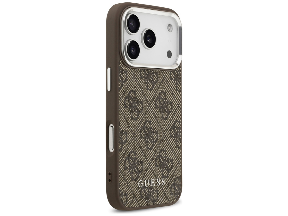 Guess Classic Monogram MagSafe Case Bruin - iPhone 17 Pro hoesje