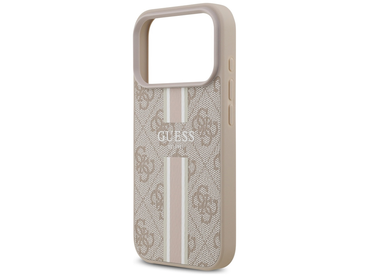 Guess Varsity Monogram MagSafe Case Roze - iPhone 17 Pro hoesje