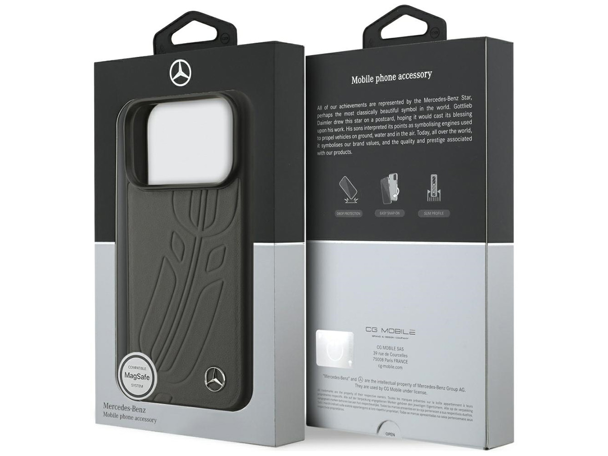 Mercedes-Benz iPhone 17 Pro hoesje - Laurel Leather Case met MagSafe
