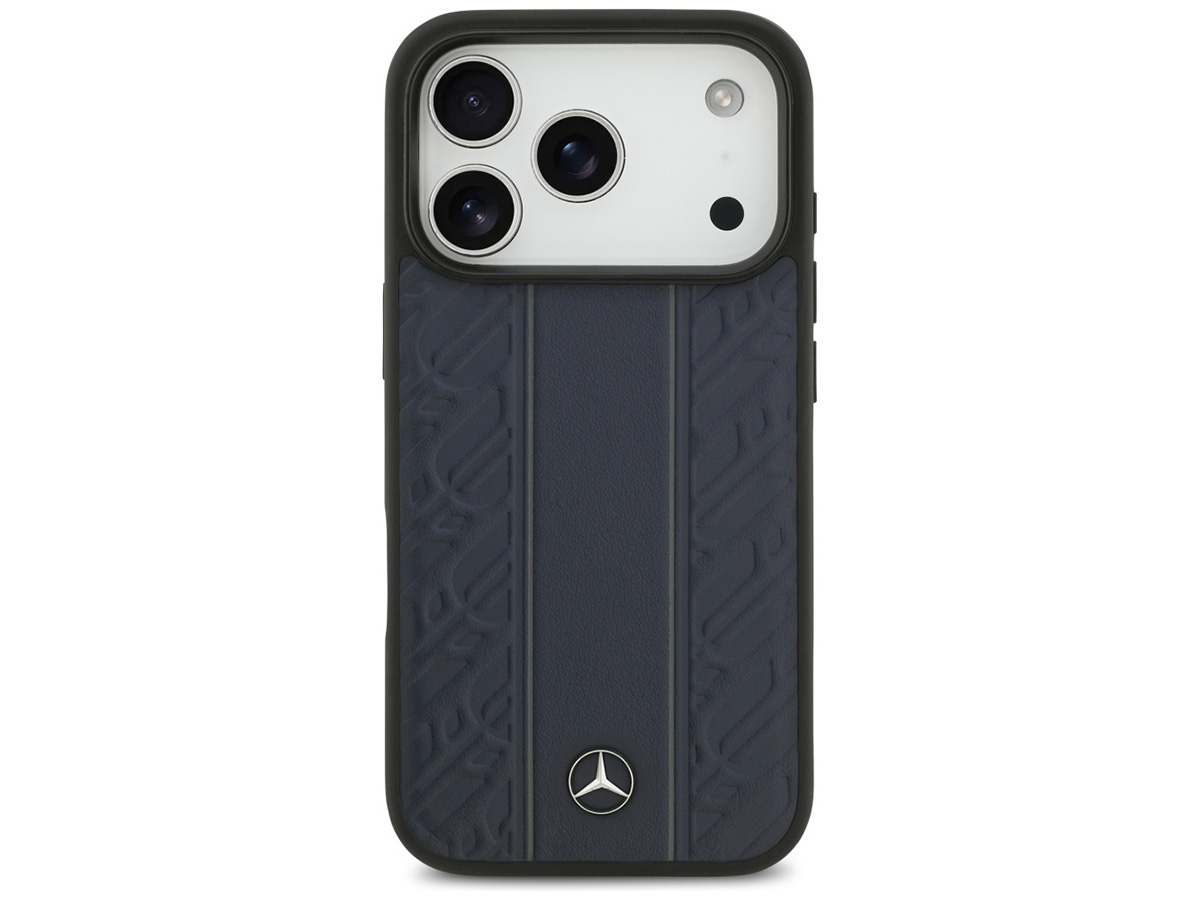 Mercedes-Benz iPhone 17 Pro hoesje - Leaves Leather Case MagSafe Blauw
