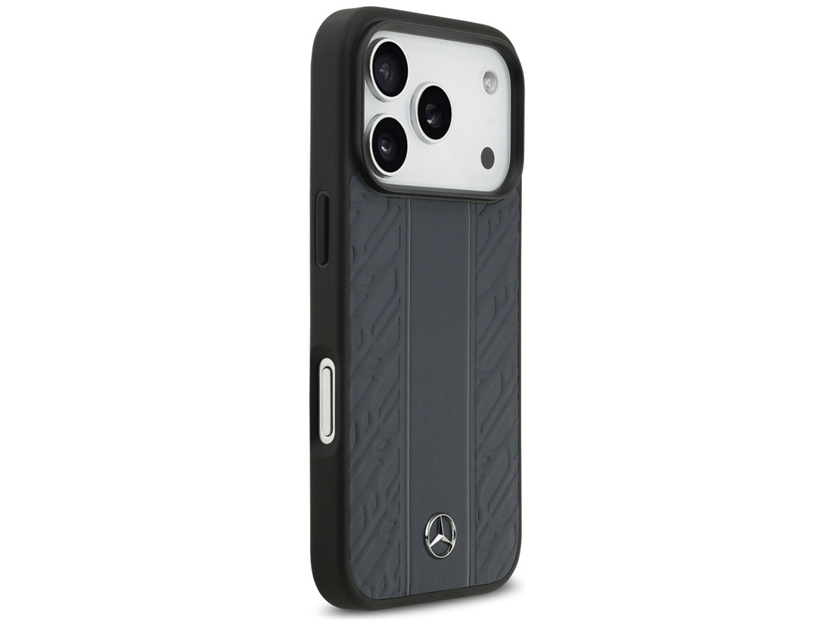 Mercedes-Benz iPhone 17 Pro hoesje - Leaves Leather Case MagSafe Blauw
